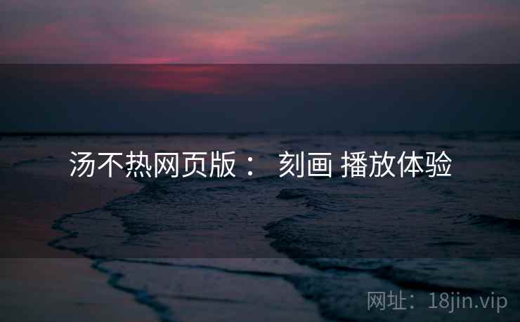 汤不热网页版 ： 刻画 播放体验