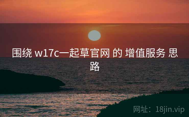 围绕 w17c一起草官网 的 增值服务 思路