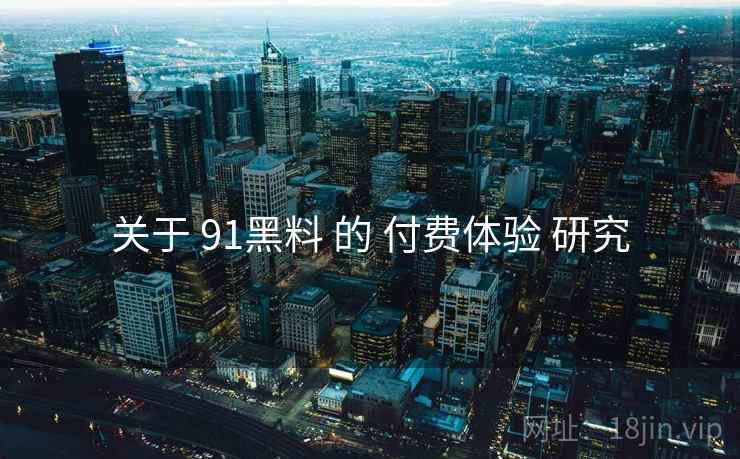 关于 91黑料 的 付费体验 研究