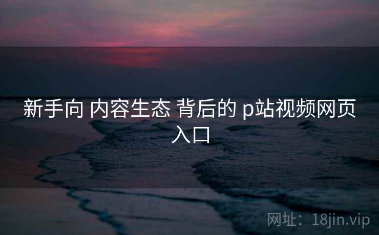 新手向 内容生态 背后的 p站视频网页入口